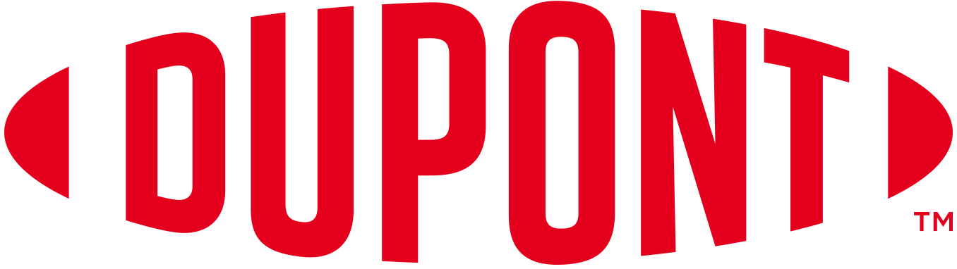 Red DuPont logo featuring bold letters with circular ends, symbolizing innovation and science in technology and materials.