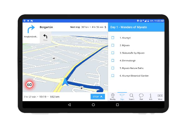 Tablet with navigation